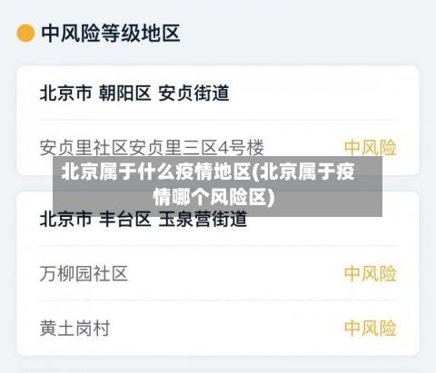 北京属于什么疫情地区(北京属于疫情哪个风险区)-第1张图片
