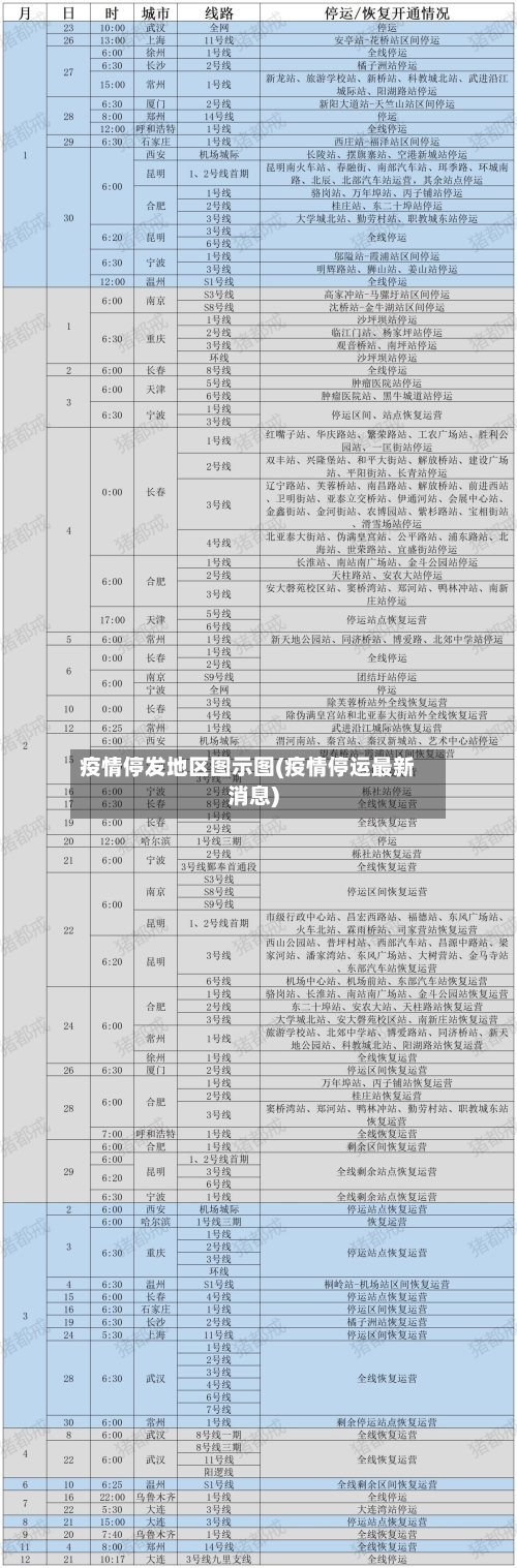 疫情停发地区图示图(疫情停运最新消息)-第2张图片
